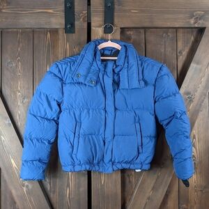 Athleta Girl Blue Puffer Girls Down Jacket  Large / 12